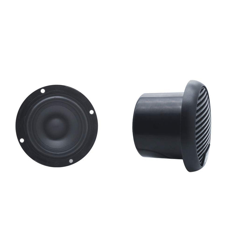 Herdio 3 Inch Waterproof Marine Speakers 2 Way Full Range Audio Stereo System Motorcycle Speaker with MAX Power 140 W (Pair) for Motorcycle,Boat,UTV,ATV,Golf Carts,Powersports,CAR,SPA,Hottub(Black) Black