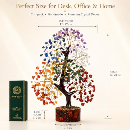 7 Chakra Crystal Tree, Handcrafted Natural Gemstone