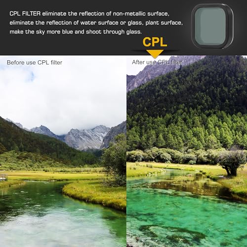 GEPULY CPL ND Snorkel Red Filter for GoPro Hero 13 Black Camera Directly