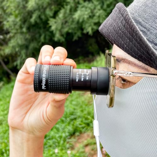 Close-up Monocular Designed for Low Vision Users who are Visually Impaired. Mini-Sized Magnifying Monoculars for Short Distance Viewing (4x12mm-WhiteStyle) 4x12mm