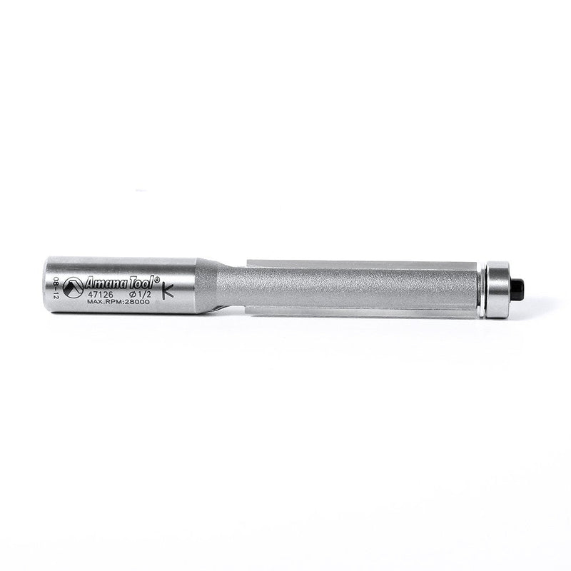 Amana Tool - 47126 Carbide Tipped Flush Trim 1/2 Dia x 2" x 1/2 Shank with Double Ball