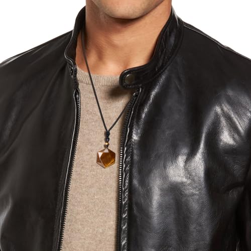 COAI Jewish Jewelry Star of David Crystal Necklace for Women Men Tiger Eye