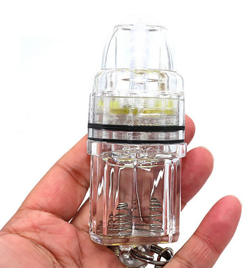 Fishing Lure Light Deep Drop Light 4.3" LED Fishing Light Underwater Flashing Strobe Lamp 2,100 ft Water-Triggered Design Fish Attracting Lamp for Swordfish Tilefish Halibut Tuna Grouper Green 6 Pack