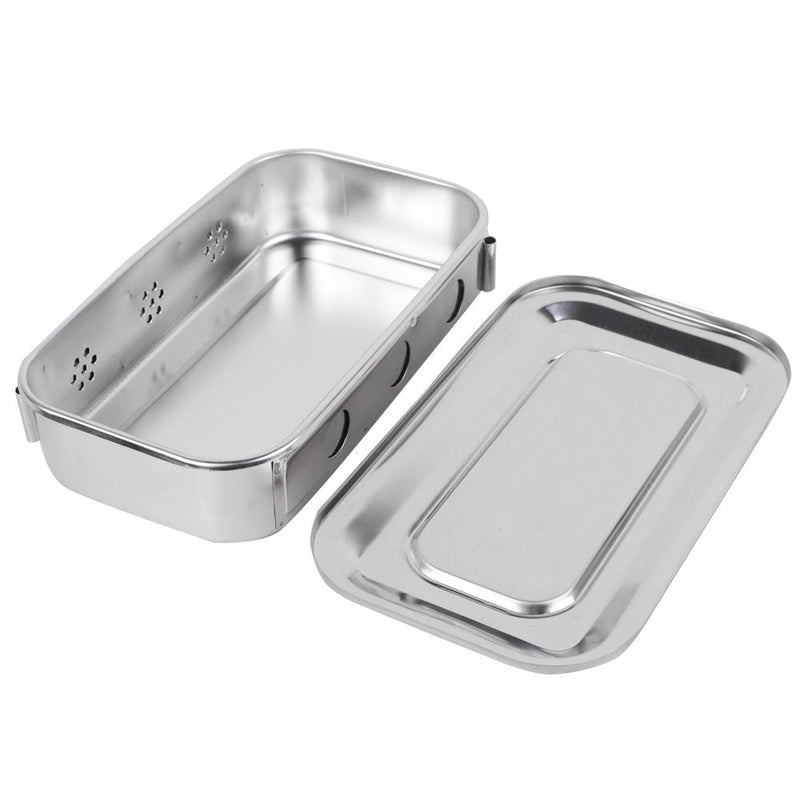 304 Stainless Steel Medical Sterilizer Box Surgical Instruments Storage Boxes for Professional Surgery, Veterinarians, Beauty Salon, Dentist Use (8 Inch (with Holes)