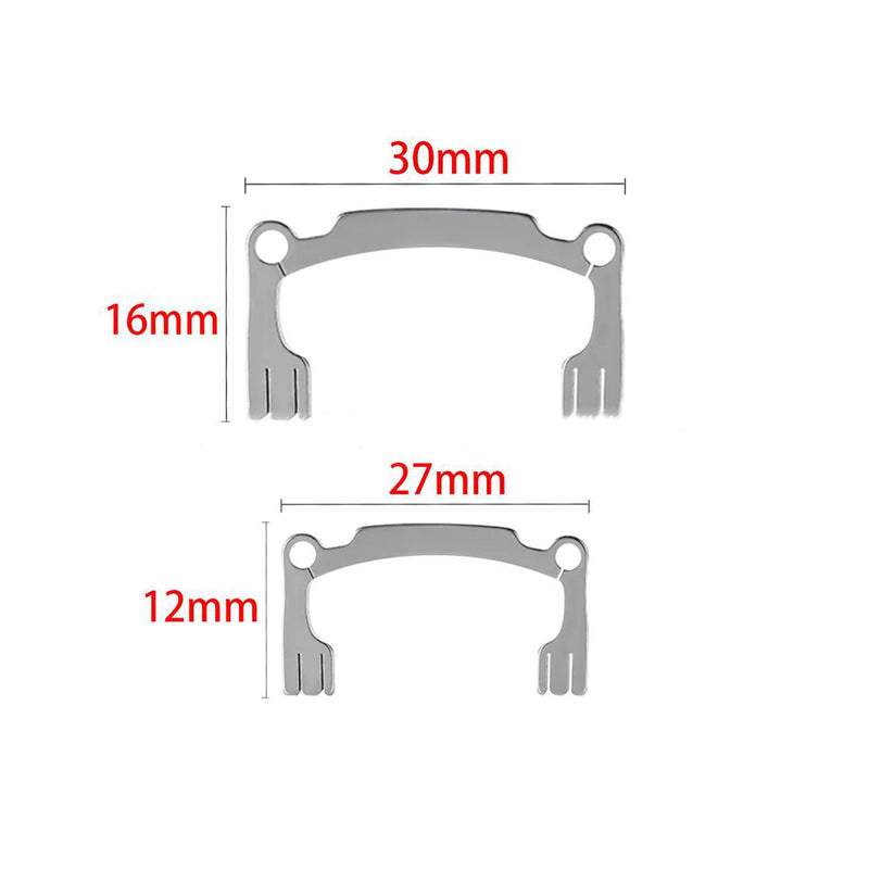 [Australia - AusPower] - 2pcs Dental Polishing Strips Holder, Dental Sanding Strips Sandpaper Stainless Holder for Teeth High/Low Crown Interproximal Restorative Polishing 