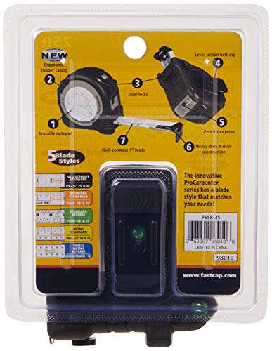 FastCap ProCarpenter Standard and Reverse tape measures bundle with clear measurement markings