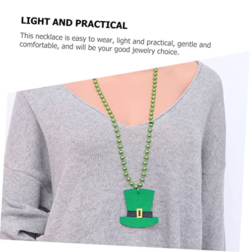 TOYANDONA 14pcs St Patrick's Day Necklace Clover Necklace Creative Neck Pendants Costume Accessories for St Paddys Day Decorations