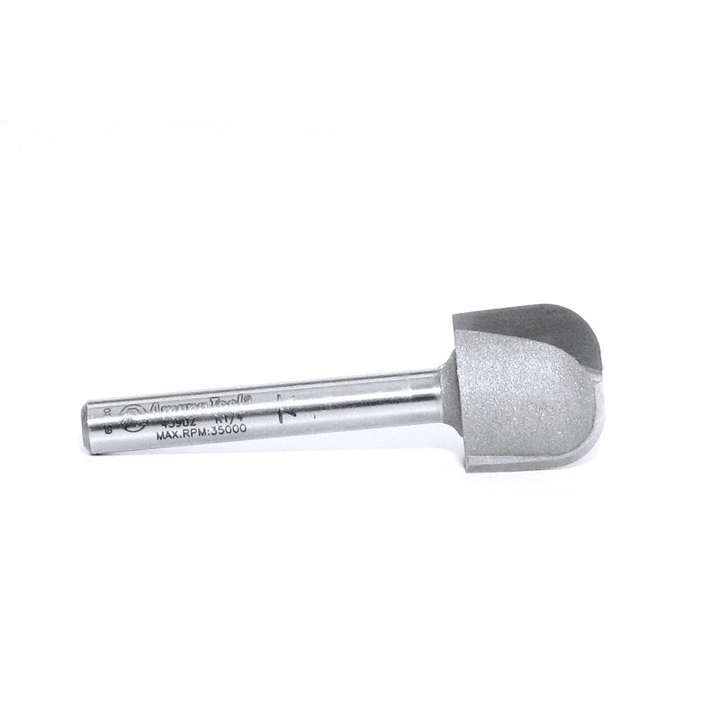 Amana Tool Bowl and Tray Plunge Router Bit, Carbide-Tipped, for Woodworking and CNC Routing, 45982, 1/4 Radius x 3/4 Dia x 5/8 x 1/4 Inch Shank