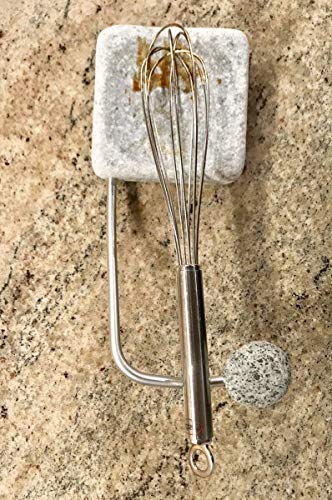Granite Utensil Rest with Wooden Spoon Included. Holds Most Kitchen Utensils, Heat-Resistant, BPA-Free Spoon Rest & Holder for Ladles, Tongs & More - Use on Stove Top, Counter, Dining Room Table