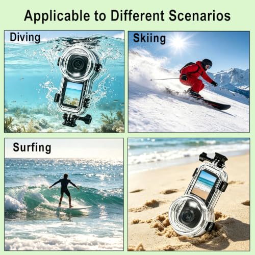60M/196FT Underwater Invisible Dive Case for Insta360 X5