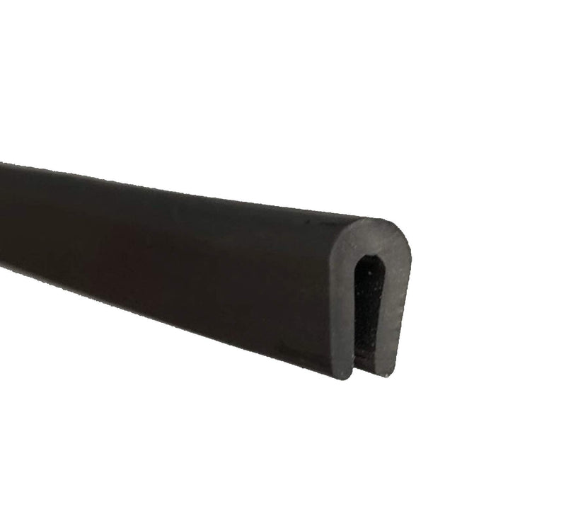 Black U Channel Edge Trim Rubber Seal EPDM 11/32" High x 3/16" Wide (50 Feet) 50 Feet