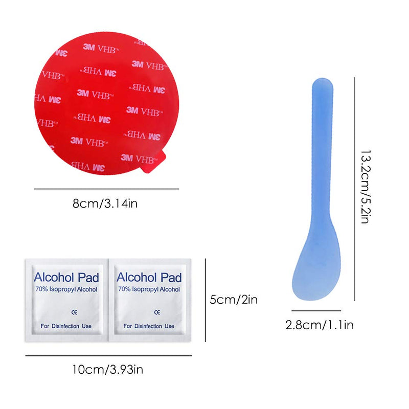 [Australia - AusPower] - 8 Pack Large 3M Double Sided Foam Adhesive Tape Pads,SonKu 3.15 Inch Round VHB Sticky Pads Replacement Mounting Tape for Suction Cup Dashboard,Car Bracket,Dash Cam and Indoor Products 