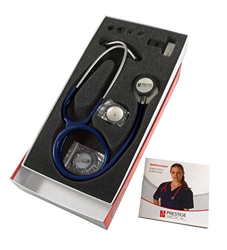 [Australia - AusPower] - Prestige Medical Clinical Plus Dynamic Range Stethoscope with Two Piece Box Packaging, Navy Navy Blue 