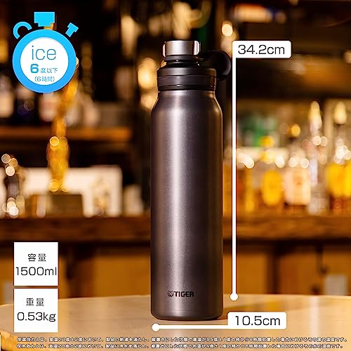 Tiger Corporation MTA-T150 Stainless Steel Vacuum Insulated Carbonated BPA-Free Bottle, 50.7 Oz., Emerald Green 51 Ounces