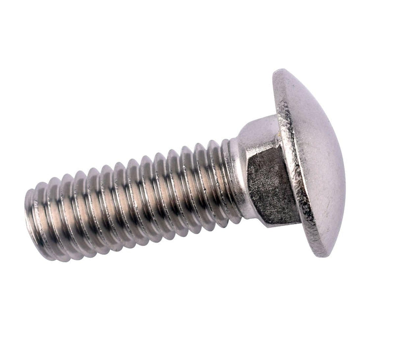 [Australia - AusPower] - 3/8-16 x 1-1/2" Carriage Bolts Screws, Round Head Square Neck, 304 Stainless Steel 18-8, UNC Coarse Fully Thread, Quantity 8Pcs 3/8-16 x 1-1/2" (8 Pcs) 