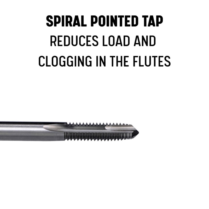 Drill America 3/4"-10 High Speed Steel Left Hand Spiral Point 3 Flute Tap, DWT Series DWTG3/4-10LH Spiral Point Tap, Left Hand