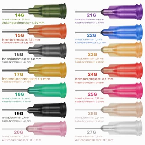 GOTRUST Blunt Tip Dosing Needle, 84 Pieces Dispensing Needle Sets, Syringe Needles Blunt Syringe Needle, Syringe Needles for Refilling Inks, Glue and Syringe