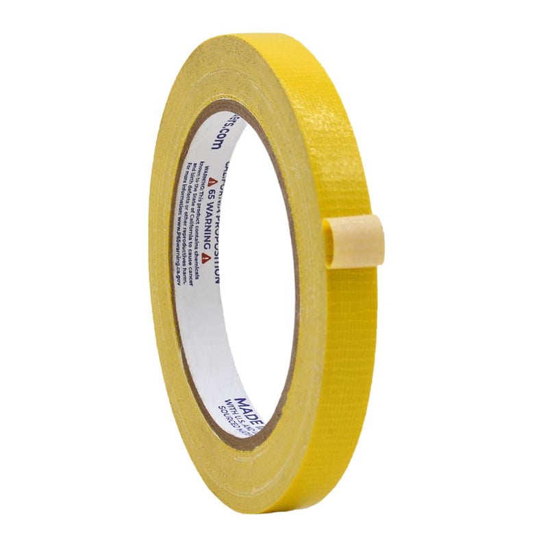 WOD DTC10 Advanced Strength Industrial Grade Yellow Duct Tape, 1/4 inch x 60 ft. Waterproof, UV Resistant For Crafts & Home Improvement
