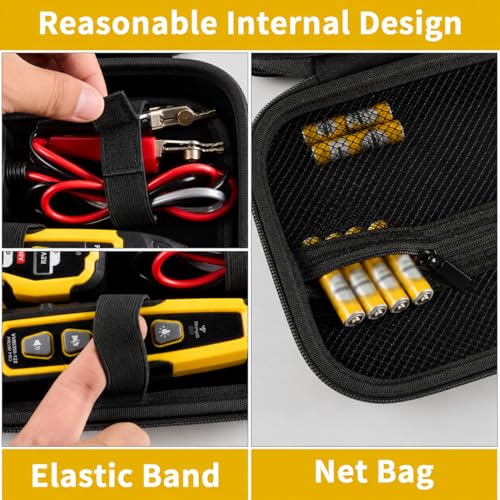 Case for Klein Tools VDV500-705/820/063 Wire Tracer Tone Generator,Bag Only Jet Black