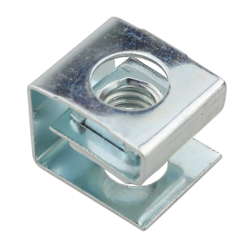[Australia - AusPower] - 12Pcs M6 Cage Nuts Carbon Steel 10-32 U-Shaped Slide-on Cage Nut,Clip-On Nuts 