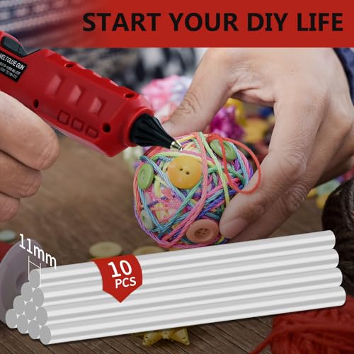 HLiePiHa cordless hot glue gun for Milwaukee 18V battery, 100W wireless glue gun