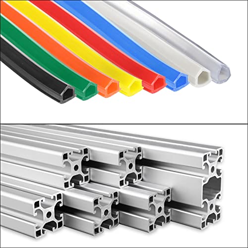 sourcing map Aluminum Profile Slot Cover Flat Seal Orange 10M 8mm 3030 4040 Series for 3D Printer Accessories Pack of 1 10M x 8mm