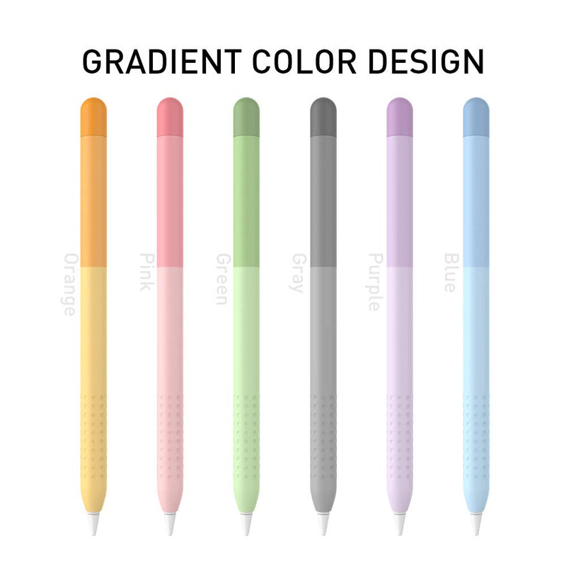 [Australia - AusPower] - Delidigi Pencil Case Compatible with Apple Pencil 1st Generation Case, Gradient Color Silicone Protective Case Sleeve Cover Accessories for Apple Pencil 1st Gen (Gradient Lavender) Gradient Lavender 