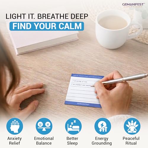 Stress Relief Manifestation Crystals Scented Soy Candle Stress Relief