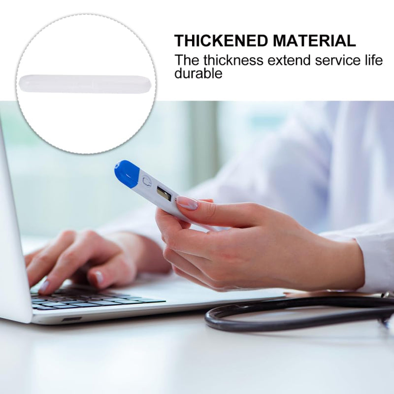 [Australia - AusPower] - 2pcs Thermometer Case Plastic Digital Thermometer Storage Box Containers Needle Storage Box Pencil Case for Home Office Travel 