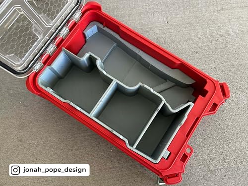 Jonah Pope Design 3d Printed Insert designed for M18 Multi Tool and Packout Organizer (Insert only) (Industrial Gray) Industrial Gray
