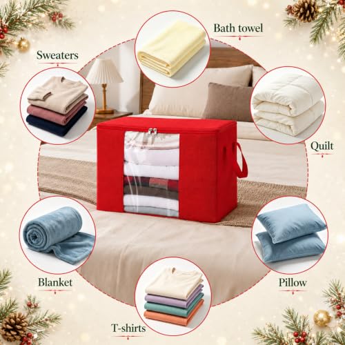 2 Pack Christmas Classic Red Blanket Storage Bag