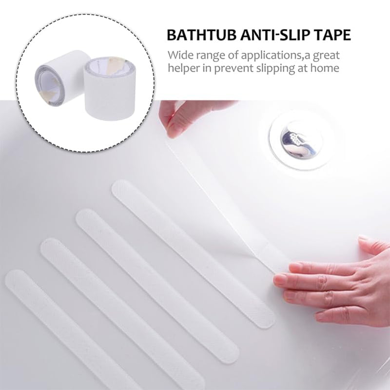 VOSAREA Clear Anti-Slip Tape for Stairs 39.37X1.96In Transparent Waterproof Traction Strips for Indoor Outdoor Steps Wooden Floors Patios Ramps