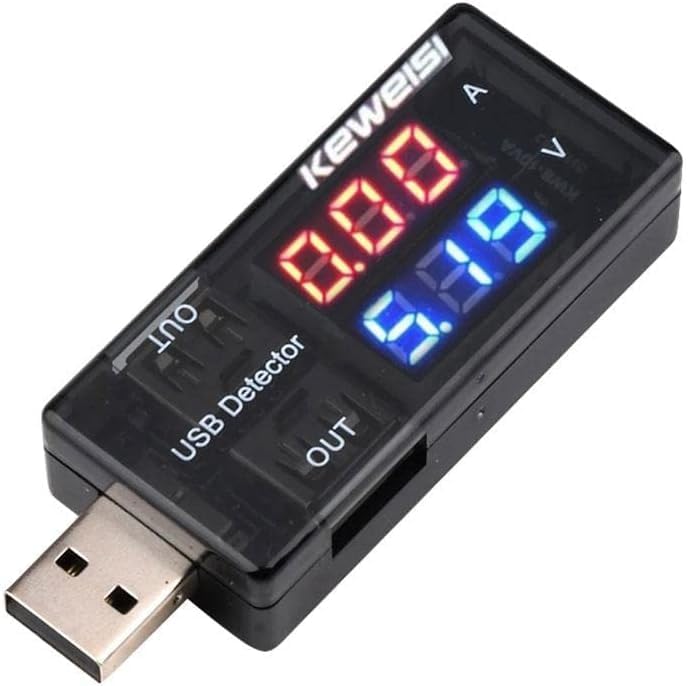 [Australia - AusPower] - 4PCS USB Power Meter, USB Current Meter, 3-9V 0-5A Voltage Tester Multimeter, LCD Digital Multimeter Current Tester Voltage Detector, USB Tester DC LED Display Tools and Home Improvement Electrical 