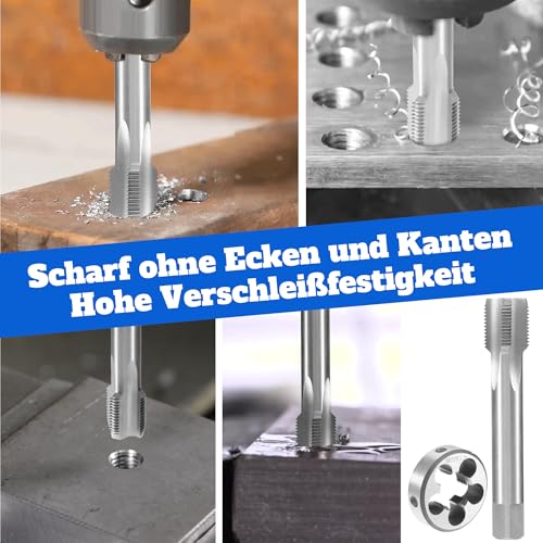 Tap and Die M20 x 1.5 mm for Metric Internal | Tap and die set, straight ribbed tap and round die for external thread