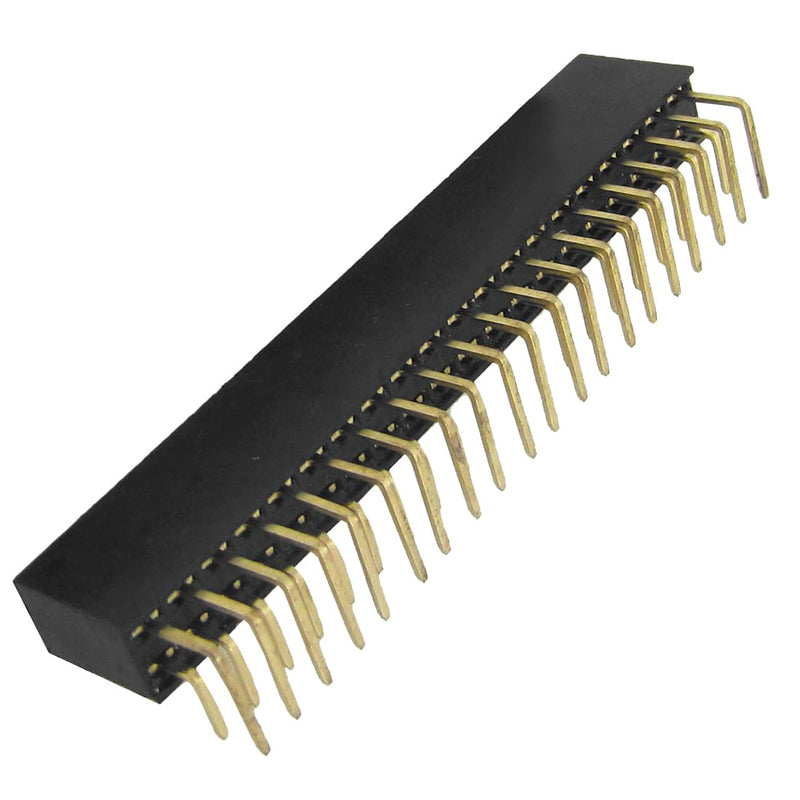 [Australia - AusPower] - uxcell 10 Pcs 2x20 Pin 2.54mm Pitch Dual Row Right Angle Female Headers 