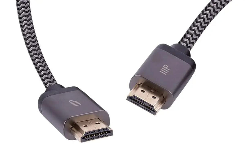 Monoprice 8K Certified Ultra High Speed HDMI 2.1 Cable - Braided, 8K@60Hz, 48Gbps, CL2 Rated, 24AWG, 20 Feet, Black