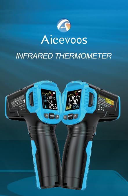 [Australia - AusPower] - G600A Infrared Thermometer Gun Laser IR Temp Gauge, Handheld Heat Temperature Gun with Adjustable Emissivity & Max Measure for Cooking, Grill & Engine | -58F to 1112F | NOT for Humans 