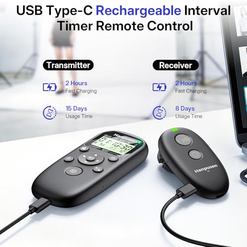 for Canon Rechargeable Camera Remote Control with Timer Intervalometer Rechargeable for Canon