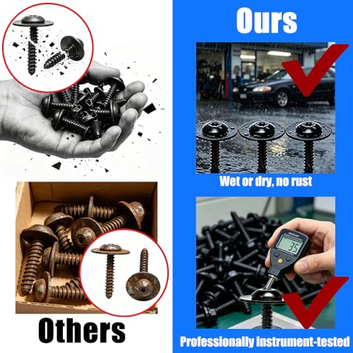 Taiss 30-piece M4.2-1.41x20mm pan head fender liner splash shield bolt set