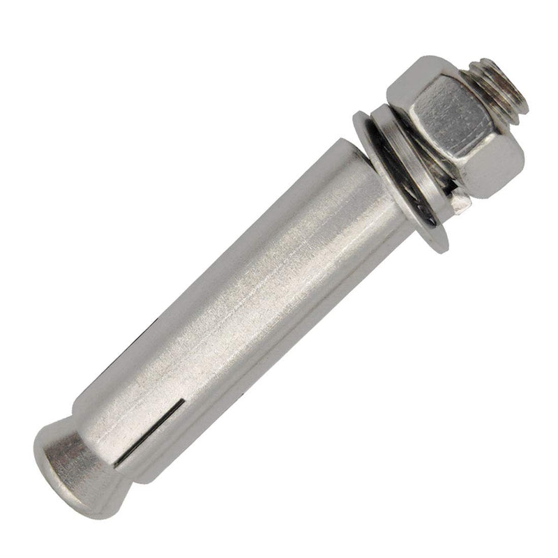 [Australia - AusPower] - Expansion Bolts, 304 Stainless Steel External Hex Nut Expansion Screw Bolts Sleeve Anchor M8x60mm 8Pcs Silver 
