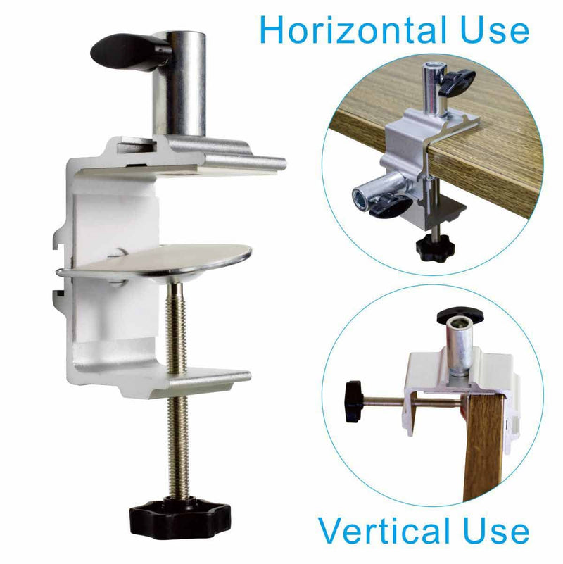 [Australia - AusPower] - Replacement Clamp for 1/2” Base Magnifying Lamp，Desk Lamp，Magnify Lamp，Swing Arm Lamp，Phone Mount，Ipad Mount，Tablet Holder，Mic Holder (Silver) Silver 