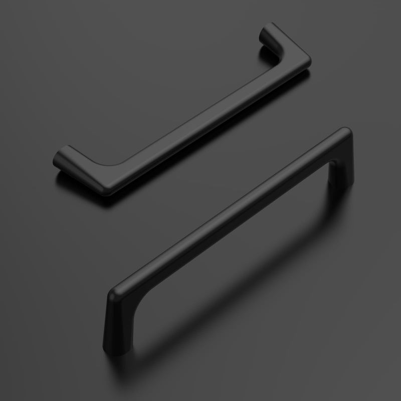 Amerdeco 10 Pack Matte Black Cabinet Pulls 5 Inch(128MM) Hole Centers Kitchen Cabinet Handles Hardware Kitchen Handles for Cabinets Cupboard Handles Drawer Pulls ZH0041 5"/128MM Hole Center