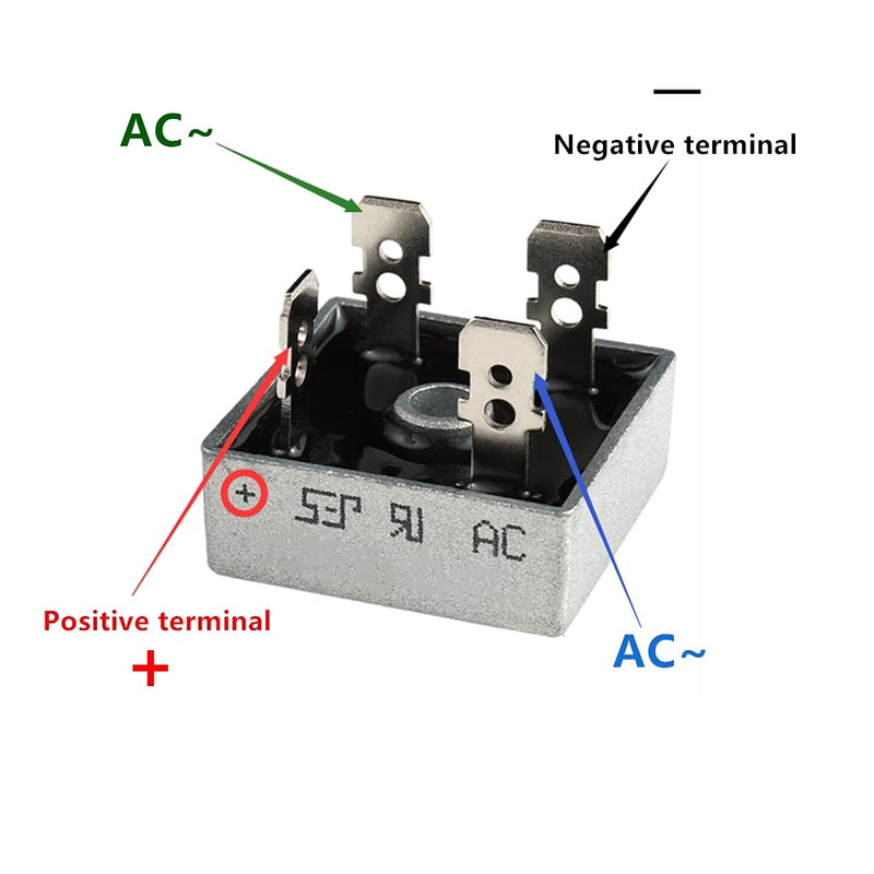 [Australia - AusPower] - BOJACK KBPC3510 35A 1000V Bridge Rectifier Diodes Axial KBPC3510 35 Amp 1000 Volt Full Wave Electronic Silicon Diodes(Pack of 2 Pcs) KBPC3510-2PCS 