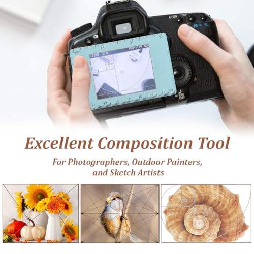 9 Pcs Photo Composition View Finder Tool Portable Golden Ratio Viewfinder Acrylic View Finder Rule for Photography Painters Artists Landscape Catcher Portrait Photography