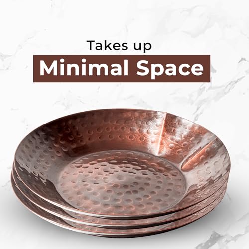 Copper Spoon Rest for Stove Top - Hammered Copper Utensil Holder & Kitchen Accessories - Farmhouse Rustic Utensil Holder for Countertop - Act as Coffee Bean Tray, Jewelry Dish