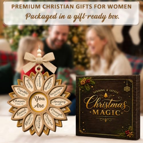 Sunflower Christmas Ornaments, Christian Religious Gifts for Women, Friends