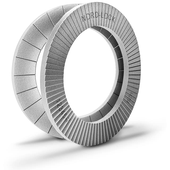 Nord-Lock Wedge Locking Washers - Steel (Delta Protekt) Washer with Zinc Flake Coating, Vibration Resistant Safety Washers for M10 Bolts - 20 Pairs