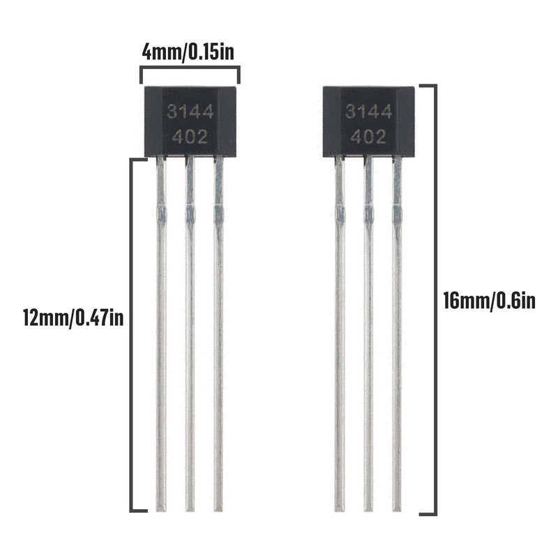 [Australia - AusPower] - 30pcs a3144 Hall Effect Sensor - 3144 oh3144 ah3144e 3-pin Magnetic Detector Switch for ebike and Electronics 