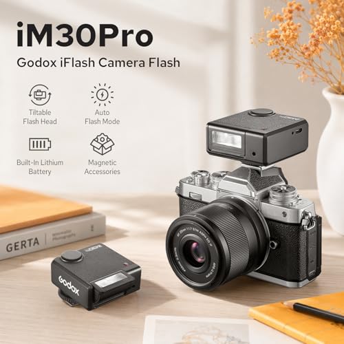 Godox iM30Pro iM30 Pro Mini Camera Flash, GN15 Mini Flash, AUTO/Manual Mode