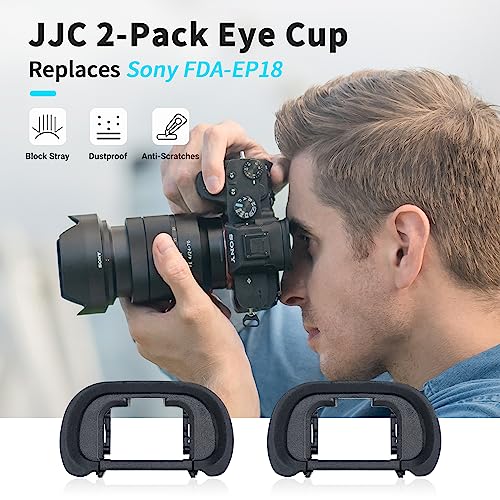 JJC Eyecup Eyepiece Viewfinder for Sony A7 III II A7R IV III A7S II A99 A9 2 Packs Original Replacement